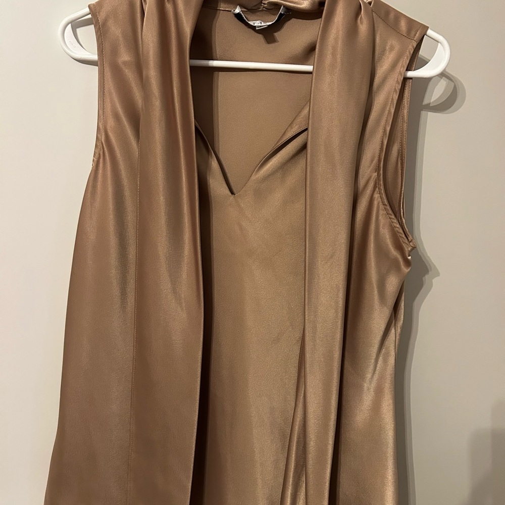 Kasper Satin Tan Blouse - Picture 3 of 12